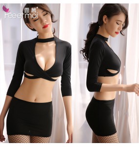 FEE ET MOI Sexy OL Secretary Costumes (Black)